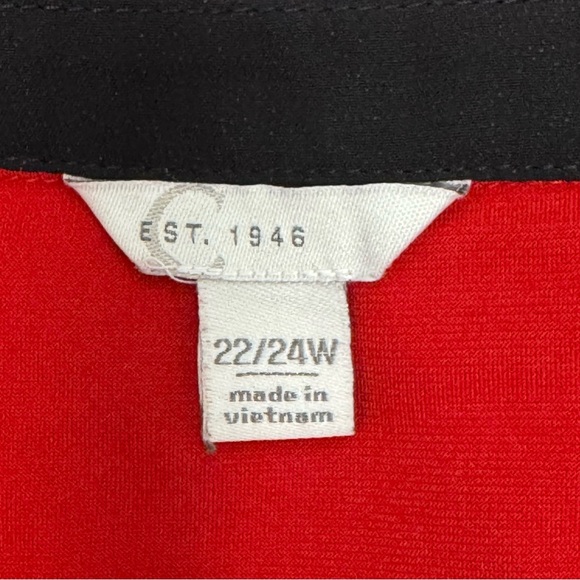 Stylish Red and Black Long Sleeve Women's Top - Picture 5 of 8